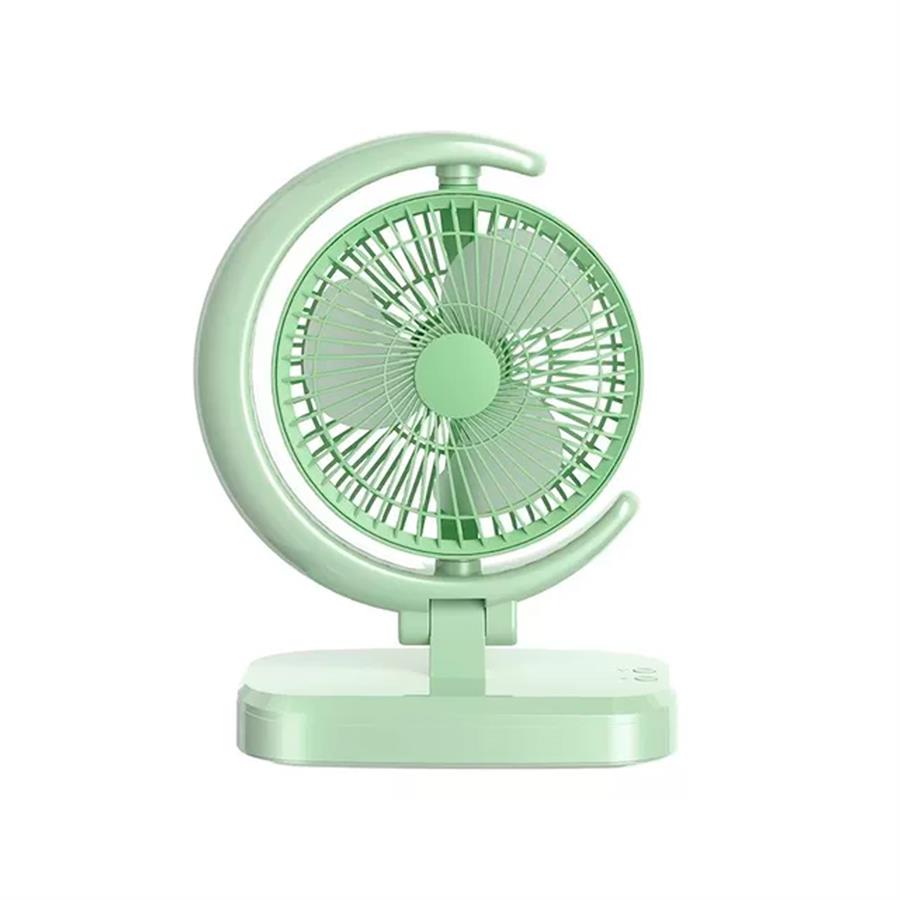 Ventilador De Mesa Con Luz Led Recargable Usb